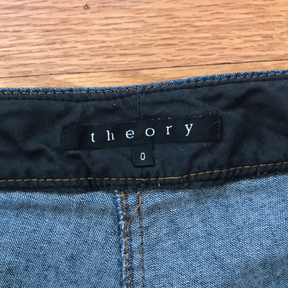 Theory Denim Trouser Wide Leg Jeans - Size 0 - Picture 7 of 7